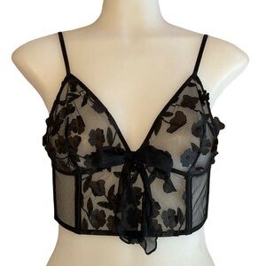VICTORIA’S SECRET Mesh Bralette - sz Small 34A, 32B